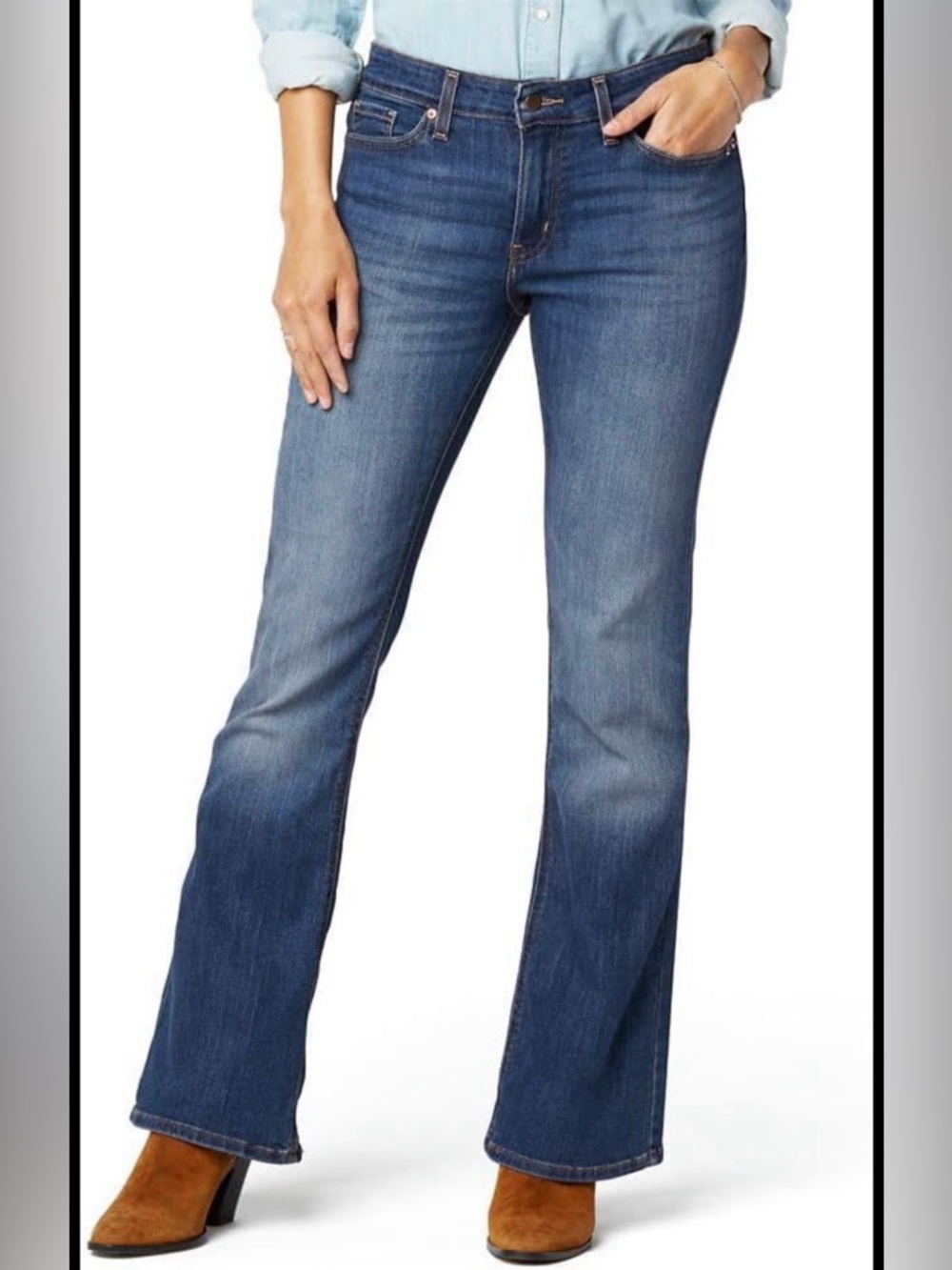 Levi Strauss Signature Gold Womens True Boot Jean Plus Jeans 18 x 34